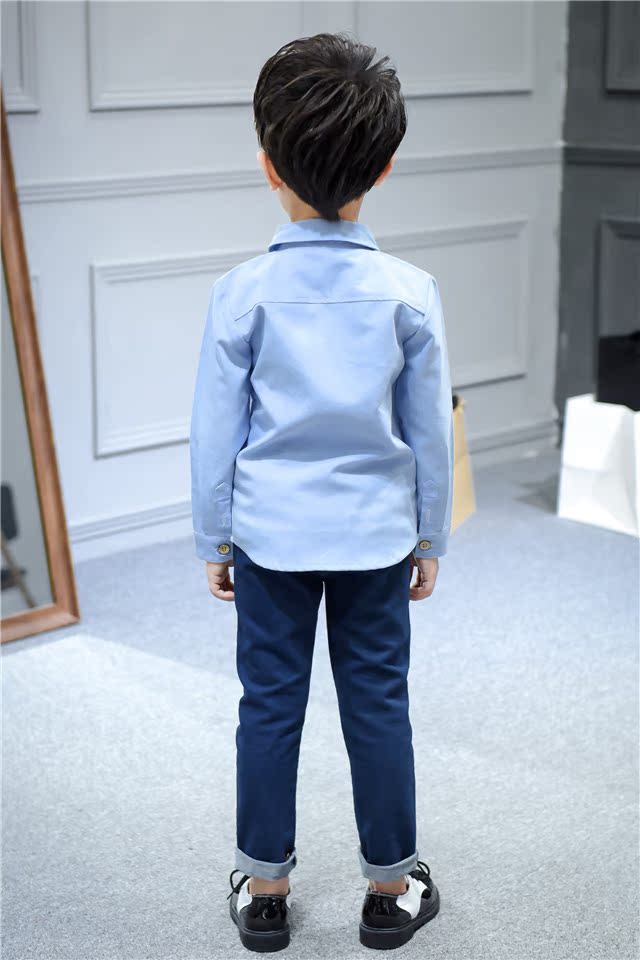 Chemise garcon à manche longue en toile - Ref 2082535 Image 12