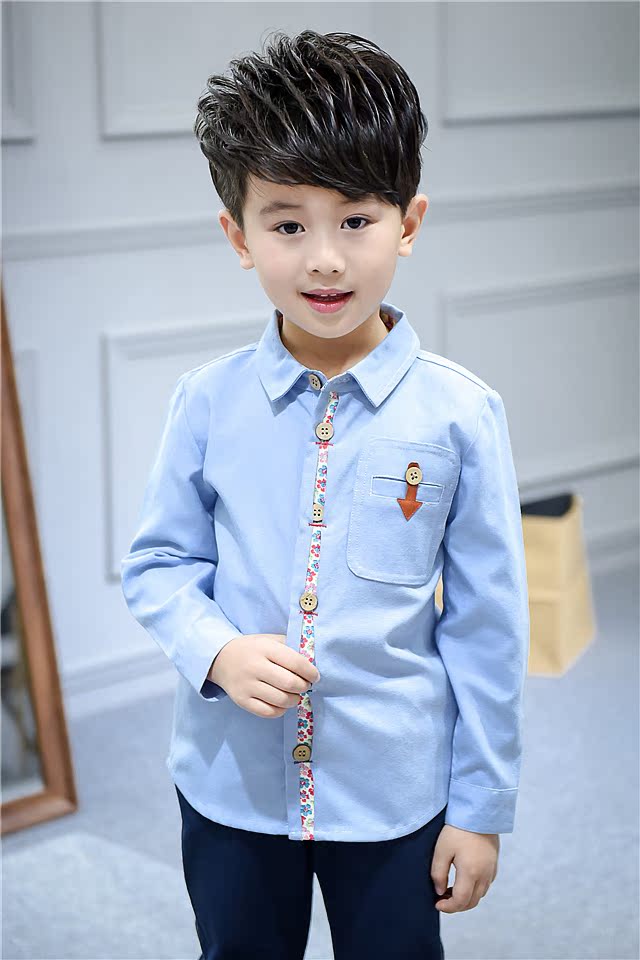 Chemise garcon à manche longue en toile - Ref 2082535 Image 9