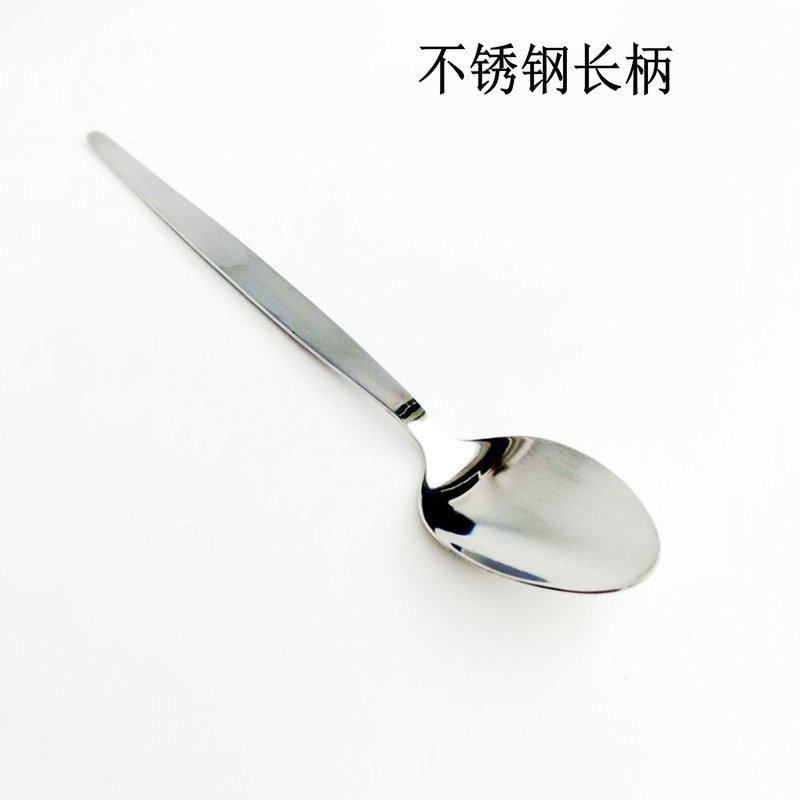Stainless steel coffee spoon long handle stirring spoon for home small tablespoon tablespoon of fruit juice sweet milk tea stirring stick honey spoon