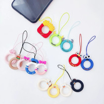 Simple love silicone lanyard small cord ring buckle hanging jewelry mobile phone case universal anti-drop cute womens jewelry tide