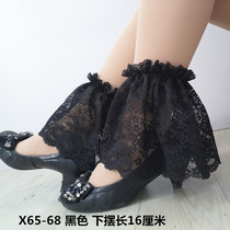 Korean version 100 hitch black red white lace socks lace with lace ankle cover nude cover cute and sweet socks ring wrist cover