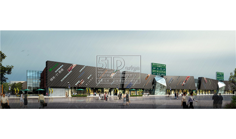 NO00646公建售楼处绿地售楼中心建筑设计su模型+cad图纸max效...-3