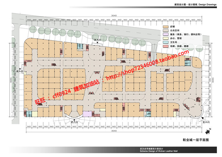 NO00782鞋业城，皮革城二期平面商业中心cad图纸dwg文件效果...-21
