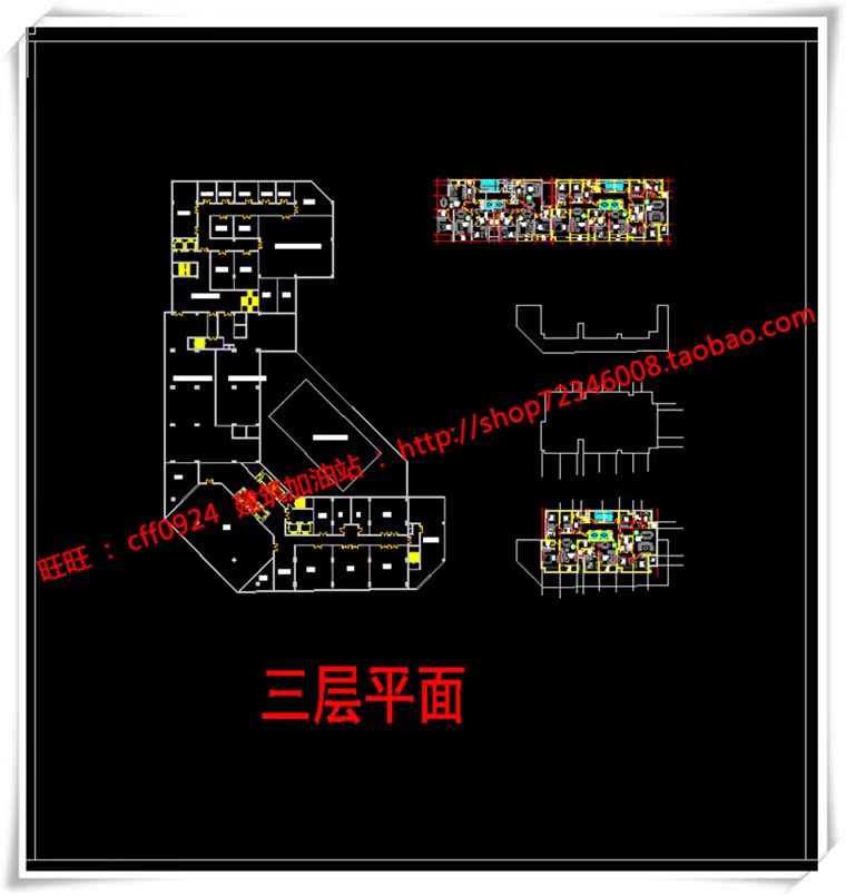 JZ180萧山公建酒店/四星酒店cad平立面图纸+su模型+效果图+3D-12