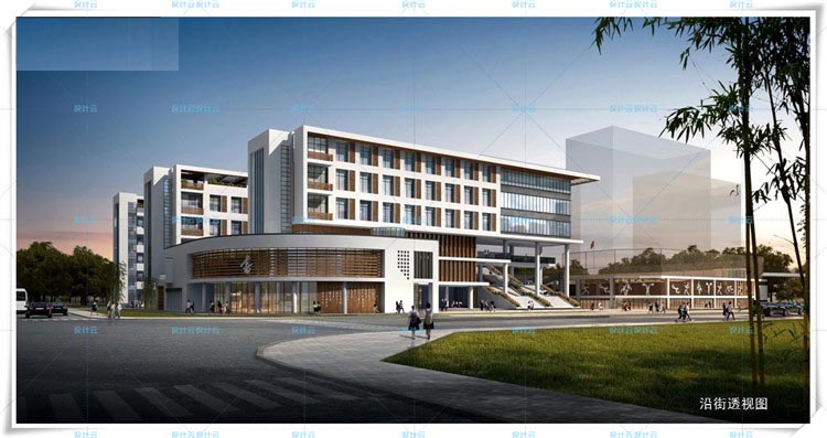 TU00977小学规划与建筑设计方案cad平总平图+SU模型-2