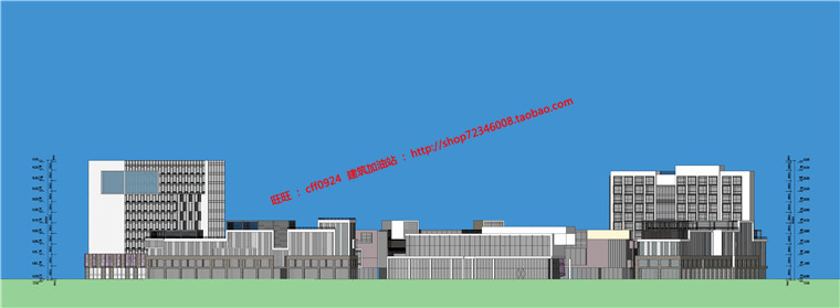 NO01811商业街区步行街办公酒店影院商场方案cad图纸su模型...-33