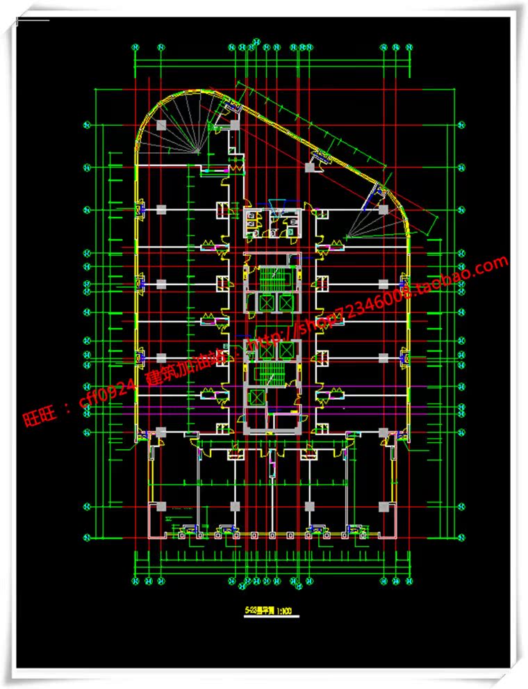 JZ101南通公建办公现代高层cad平立总图su模型+cad图纸+效果图-12