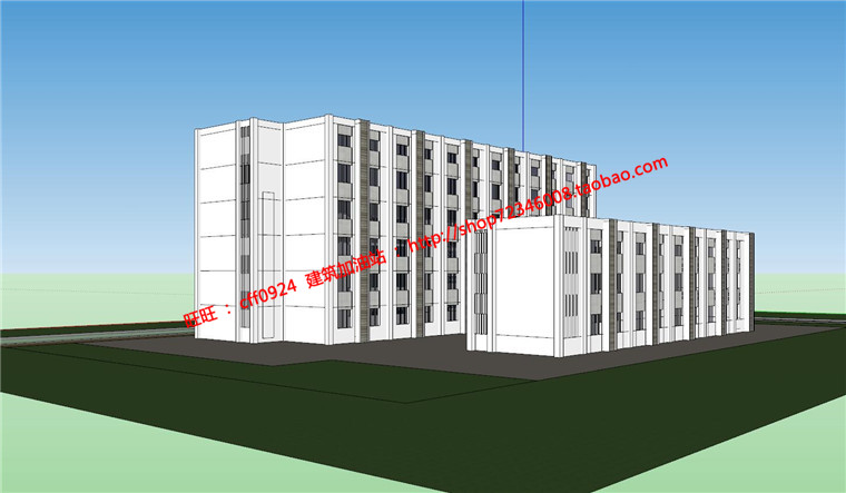 NO01776办公综合教学楼学校含cad图纸su模型lumion效果图-7