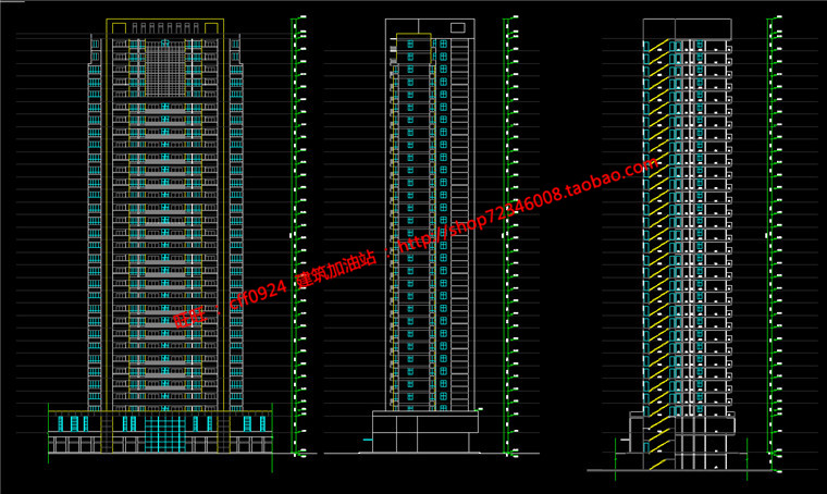 NO00022万达商住楼商业综合体设计cad图纸+效果图+方案文本-17