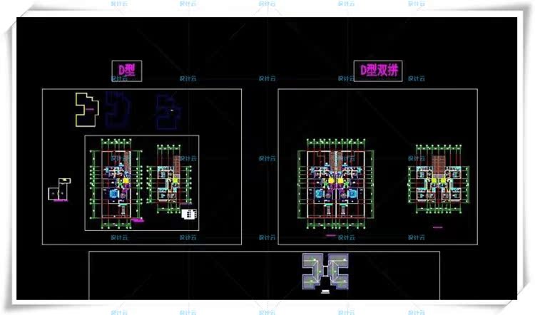 TU00100中式风格类独栋双拼别墅建筑设计CAD+3D模型+高清效果图-29