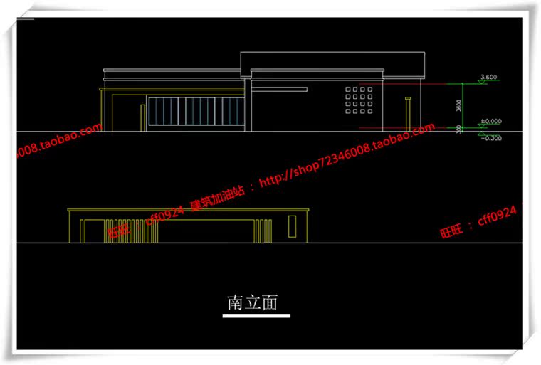 JZ240公建售楼处新中式cad平立面总图+SU模型+效果图-8