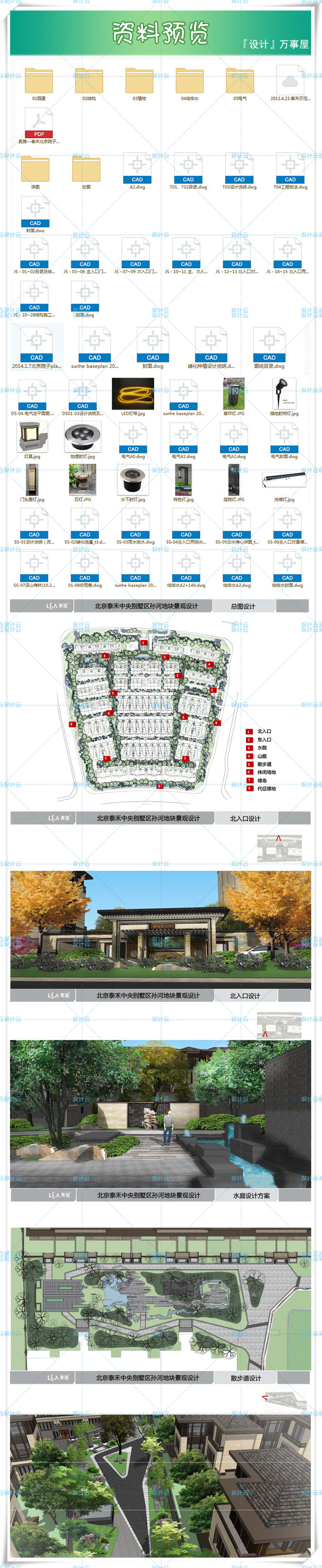 TU00523奥雅景观设计泰禾北京院子景观方案/CAD施工图SU模型-1