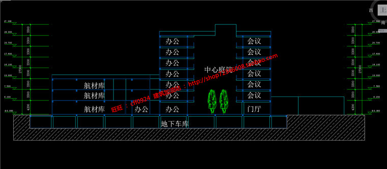 NO00448cad图纸+效果图+文本商务办公科研产业园办公楼建筑...-26