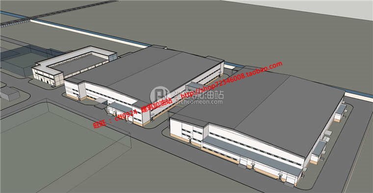 NO00091物流中心厂房设计项目设计cad图纸施工图su模型-4
