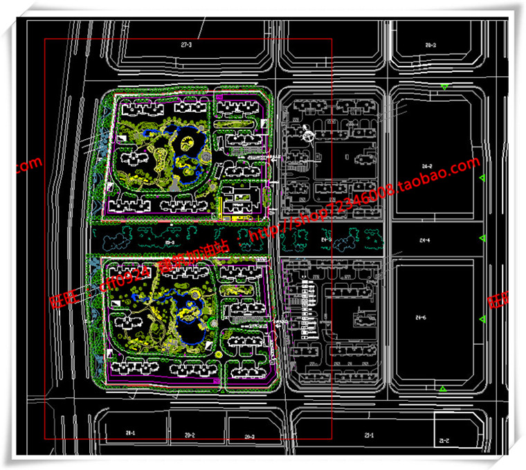 JZ285高层多层住宅小区 户型 cad总图+su模型+效果图+3Dmax-12