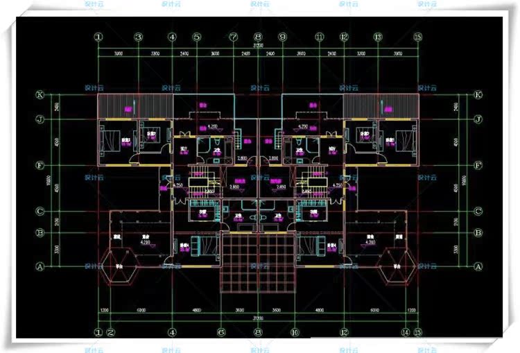 TU00100中式风格类独栋双拼别墅建筑设计CAD+3D模型+高清效果图-7