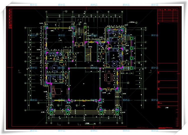 TU00474别墅设计CAD图纸+SU模型+3DMAX模型+效果图20套-5