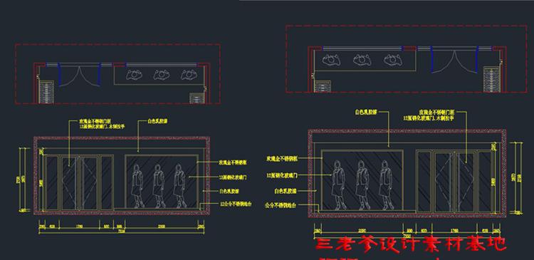 TU03020专卖服装店CAD施工图纸3D效果图库平面图鞋店展示厅...-10