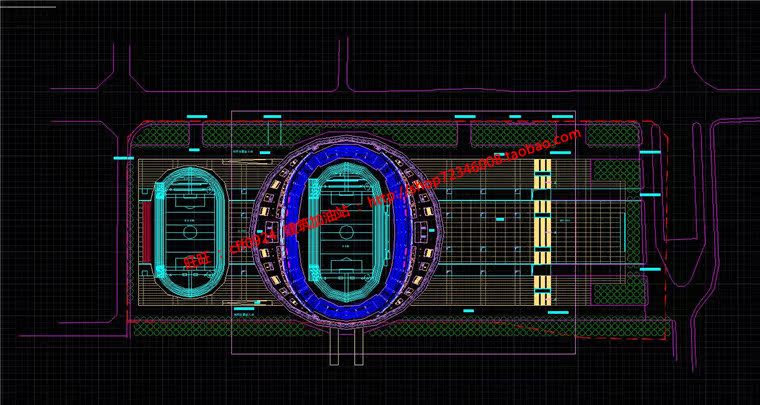 NO02002体育馆足球运动场cad图纸文本jpg效果图多媒体设计说明-34