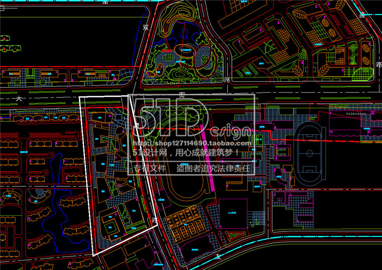 NO00122商业综合体总图cad+su模型+效果图-6