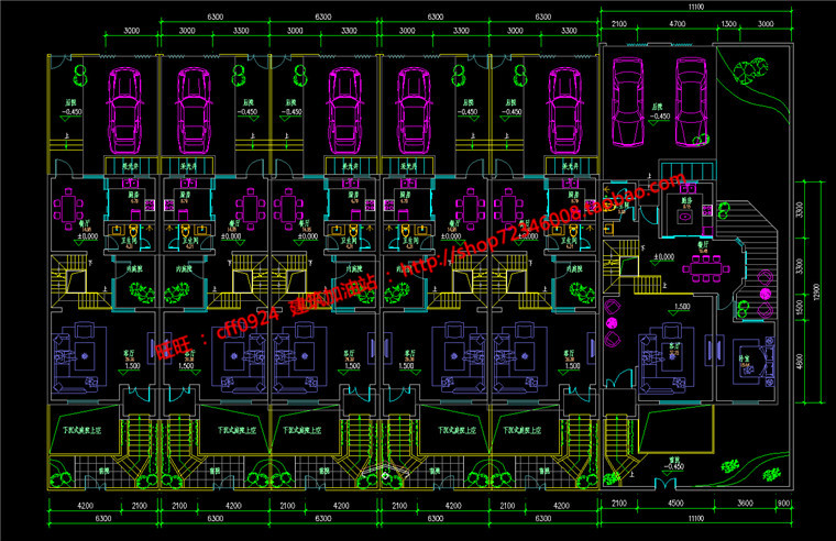 NO00639 cad平立剖su模型效果图3dmax欧式联排别墅多方案建筑-8