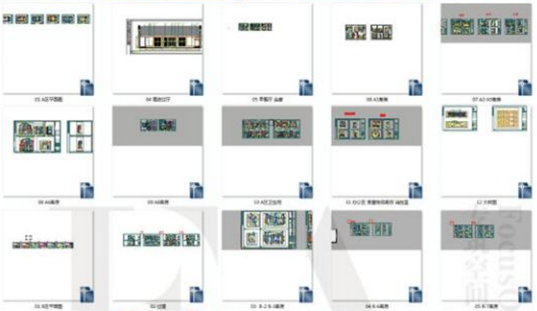 ZZ0163新中式特色度假村酒店民宿客栈室内设计施工图CAD图...-1