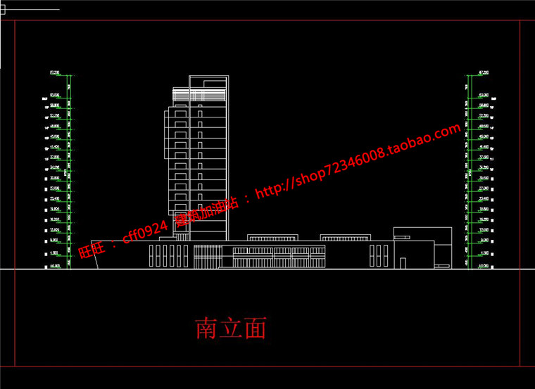 NO01781产业园办公楼建筑方案设计su模型+cad图纸-13