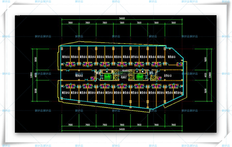 TU00808商业综合体设计及高层办公cad+su+文本+效果图+多媒-26