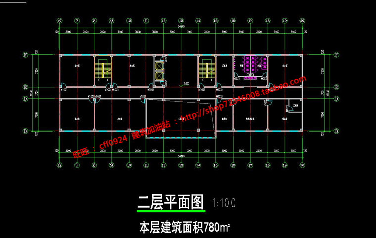 NO01370多层现代办公楼方案图纸cad总图平立剖效果图及psd排版-6