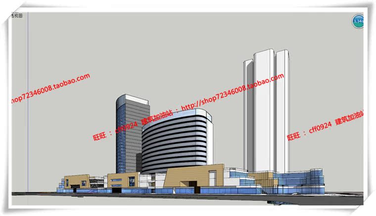 JZ231商业综合体中标项目SU模型+cad图纸+效果图+方案文本-15