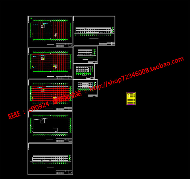 NO00094码头旧厂房设计su模型效果图cad图纸平立剖总图-18