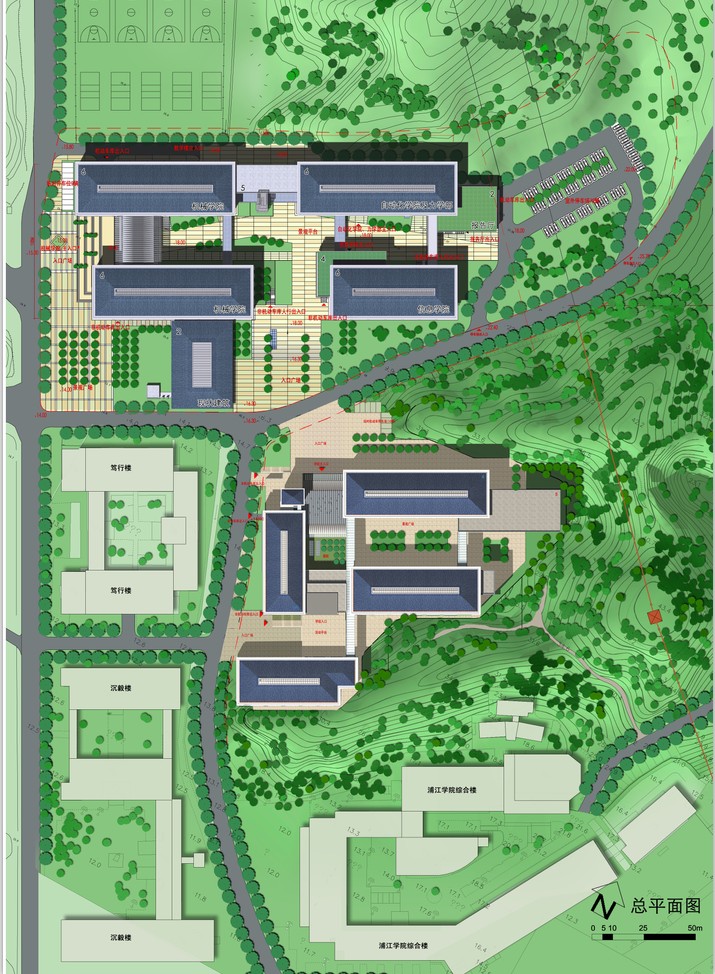 DB03373南京工业大学行政楼教学楼图书馆CAD、SU模型-9