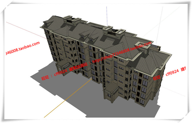 JZ306二期住宅法式欧式简欧多层cad平立面总图+su+效果图-13