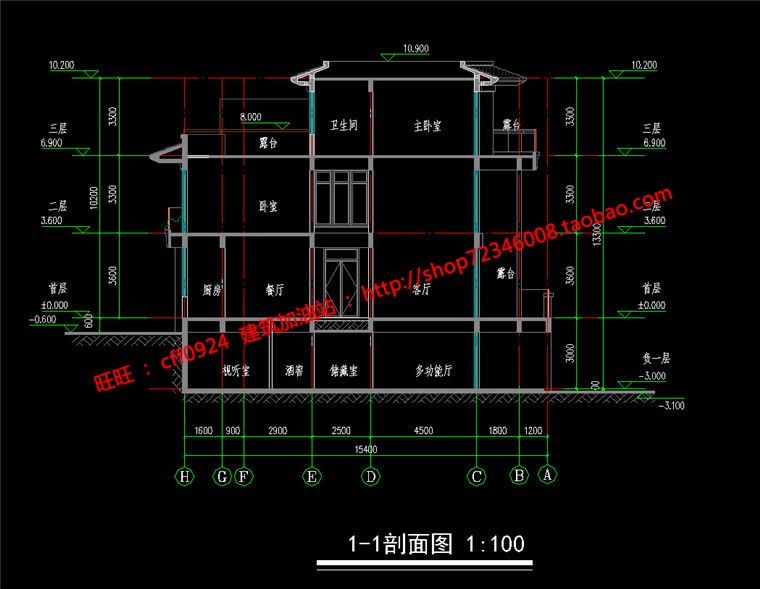 NO00518 su模型+cad施工图平立剖双拼新古典别墅建筑方案设计-14