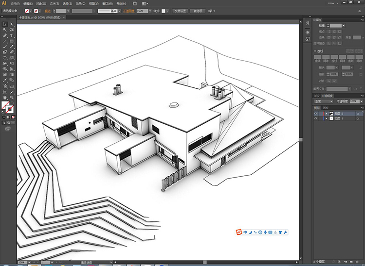 TU00883卡雷住宅 SU模型+CAD 阿尔瓦阿尔托 Aalto Carreacute Carre-4