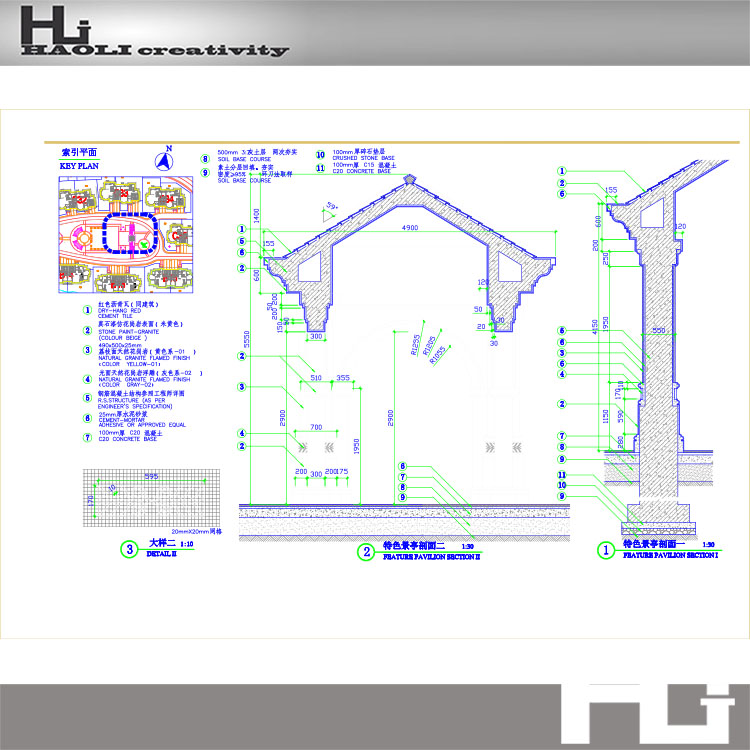 TU03051欧式景观小广场su模型+cad施工图+亭廊小品施工图+效...-22