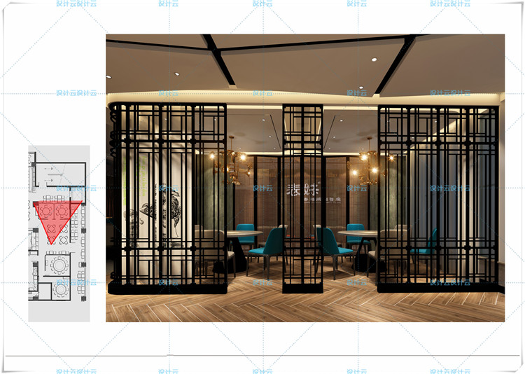 TU00611香港靓点餐饮茶餐厅全套CAD施工图+6张效果图+清单预算-3
