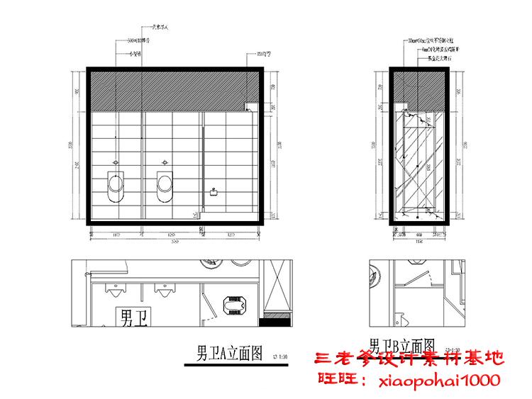 TU02022办公室空间写字楼CAD施工图纸方案平面节点效果图片...-28