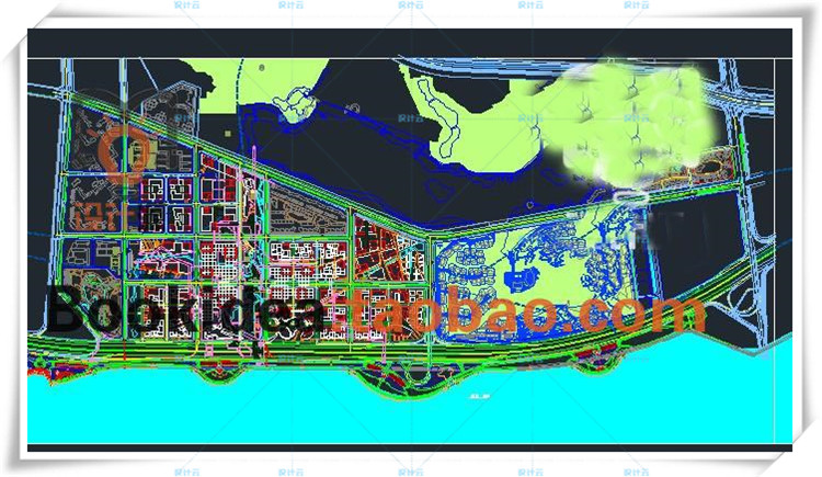 TU00463中规院深圳湾国际城市设计竞赛/城市规划SU模型cad总图-3