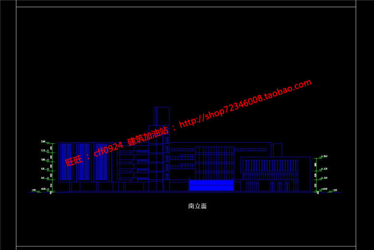 NO01277现代图书馆建筑方案设计多层教育建筑cad图纸效果图s...-34