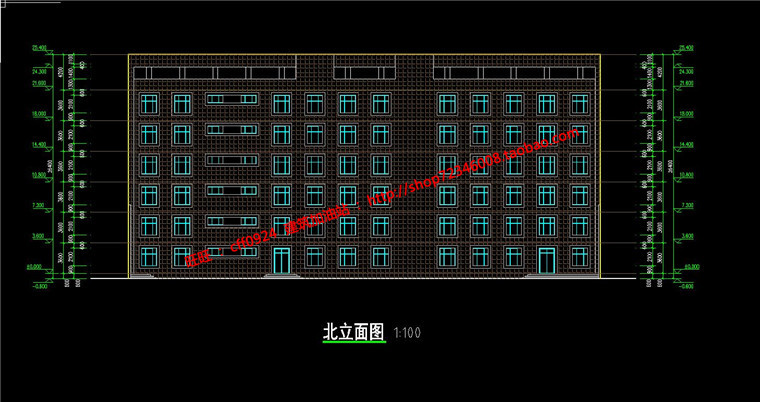 NO01370多层现代办公楼方案图纸cad总图平立剖效果图及psd排版-10