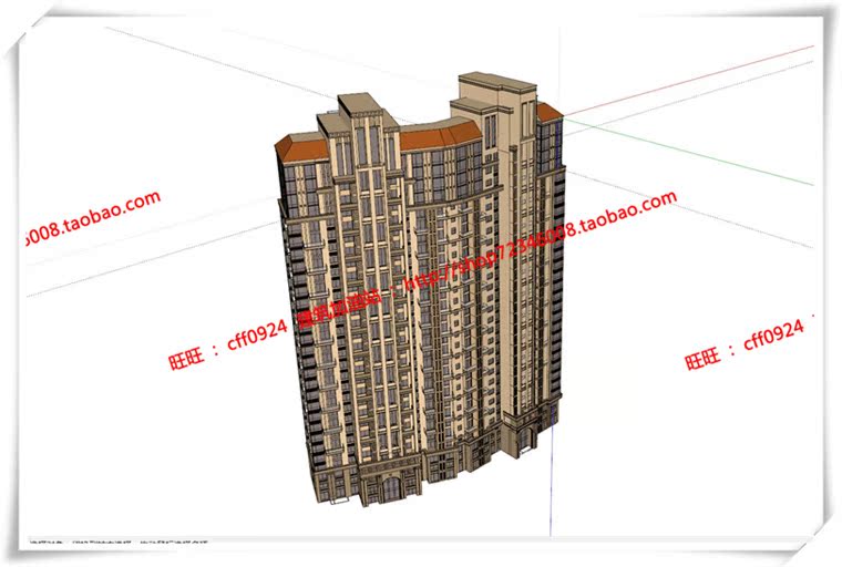 JZ307景瑞太仓高层住宅全套建筑设计cad平立面+su模型++效果图-4