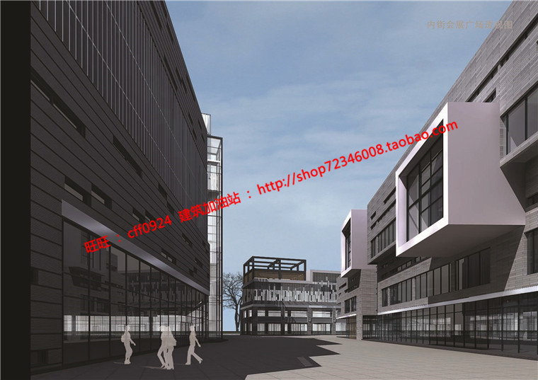 NO01811商业街区步行街办公酒店影院商场方案cad图纸su模型...-11
