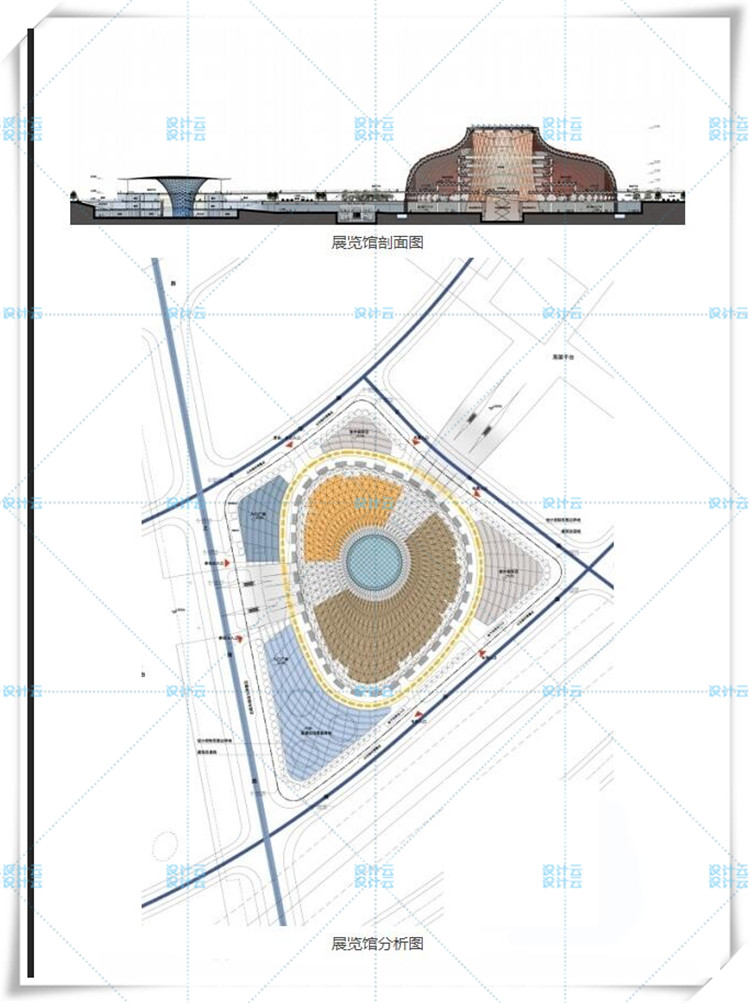 TU00613展馆会展中心建筑设计施工CAD图纸文本方案效果图纸-8