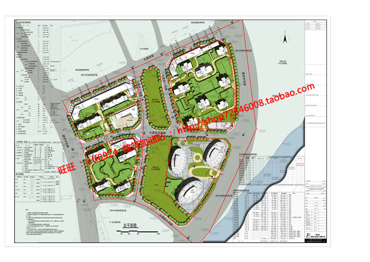 NO01231小区规划住宅区服务区商圈社区方案cad图纸su效果图-2