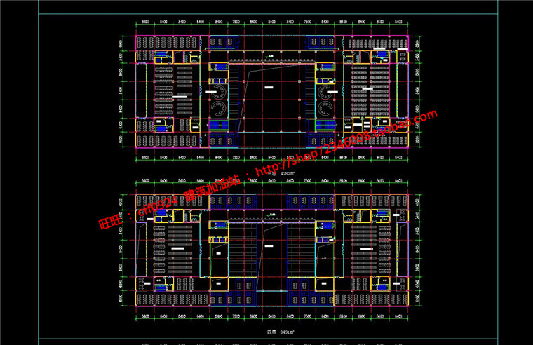 NO01278图书馆建筑方案设计现代风格su模型cad图纸效果图全套-17