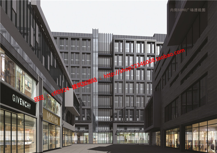 NO01811商业街区步行街办公酒店影院商场方案cad图纸su模型...-9