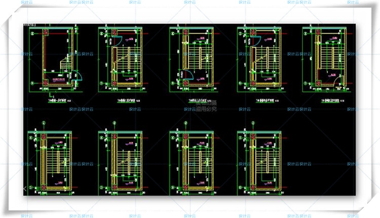 TU00834文化中心图书中心cad平立剖施工图+文本+su模型-14