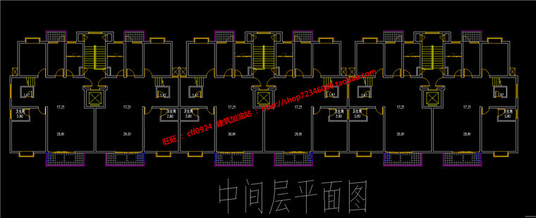 NO0014511层住宅楼单体户型cad图纸su模型及效果图-6