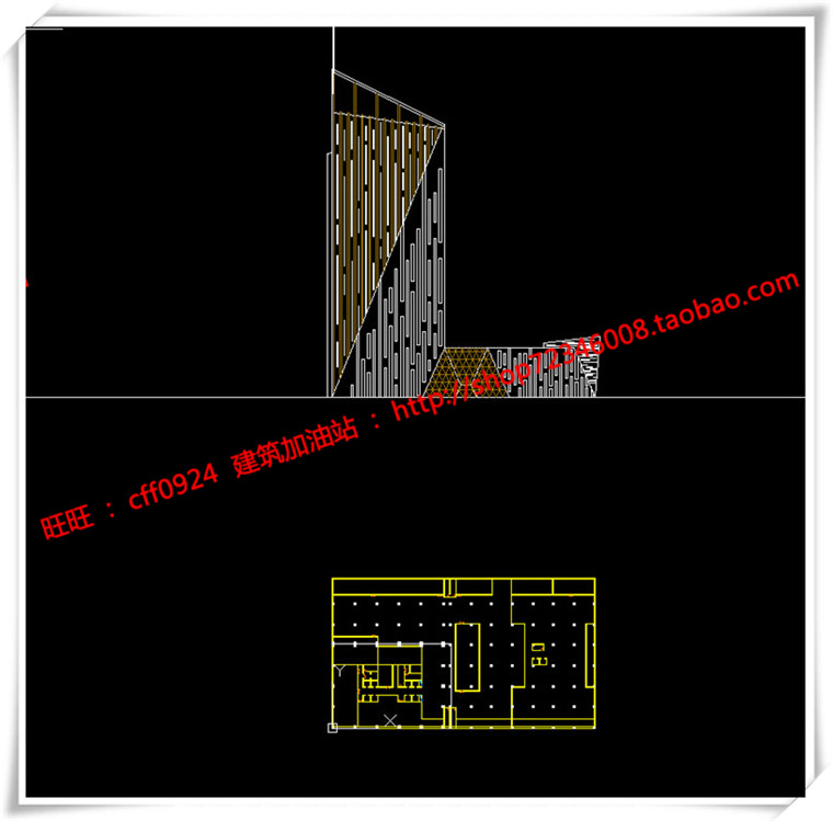 JZ100新疆电调中心公建办公/办公楼cad平立面+SU模型+效果图-27